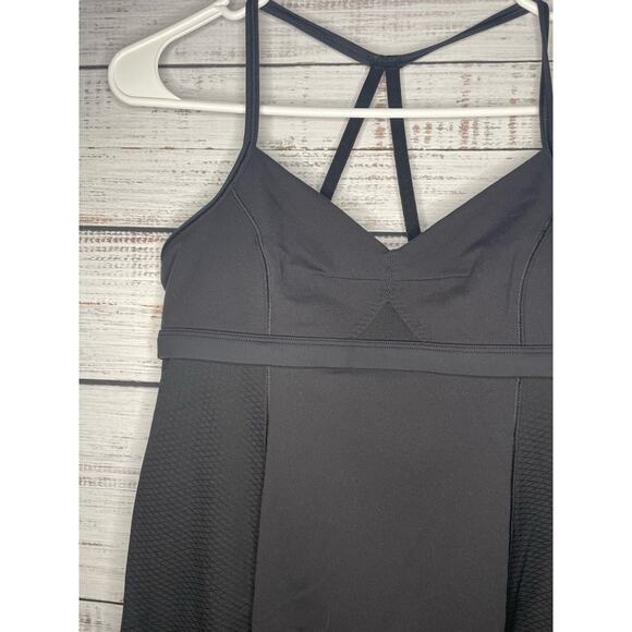 Lululemon Bend and Flow Blue Active Tank Top Women's Size 4 6 Black Gym Workout - Picture 2 of 9